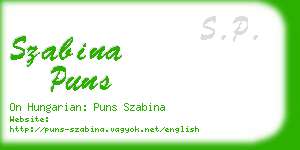 szabina puns business card